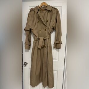 Vintage Burberrys Trench Coat Long Beige Nova Check Wool Liner